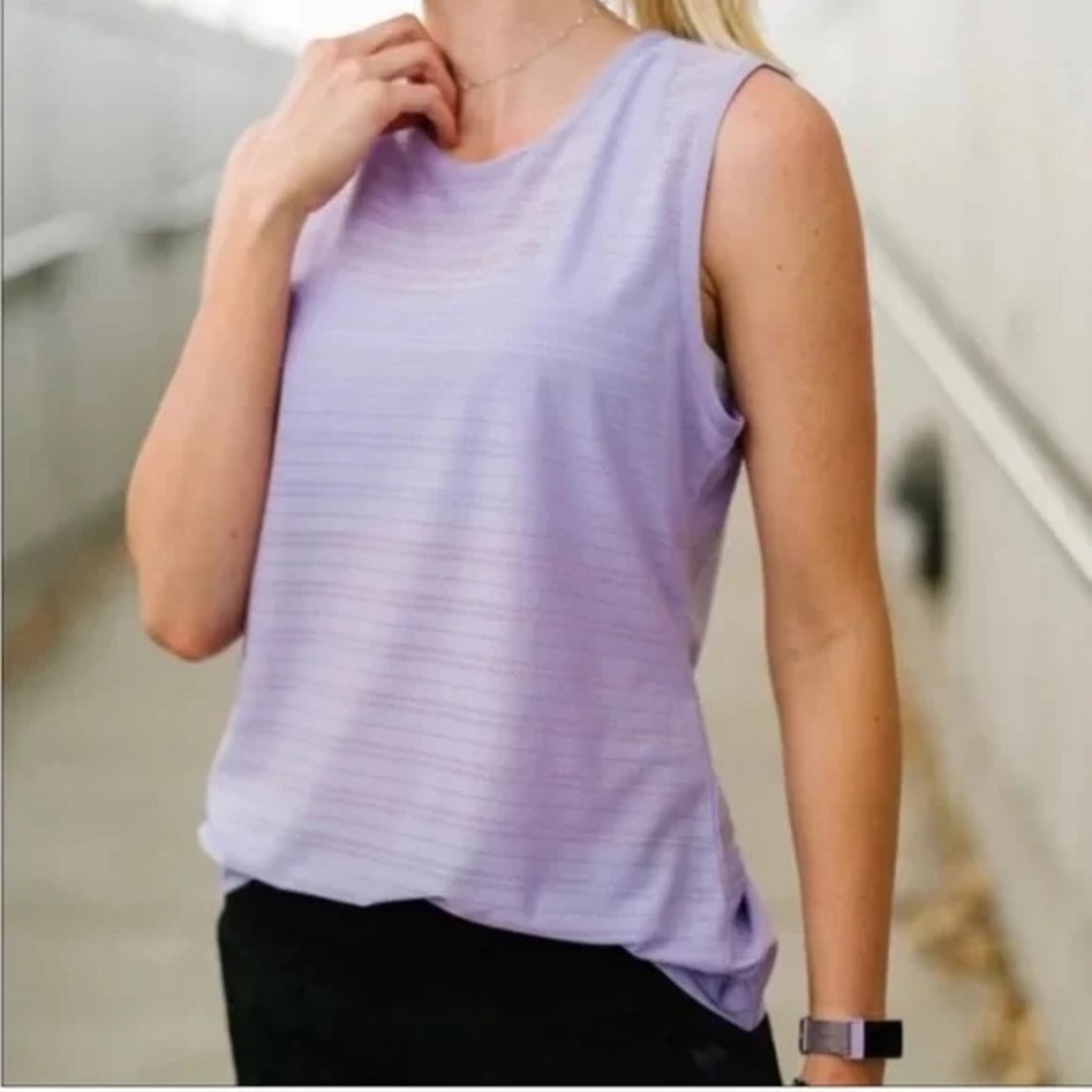 ZYIA Active‎ lavender muscle tank top semi sheer women’s size XL activewear